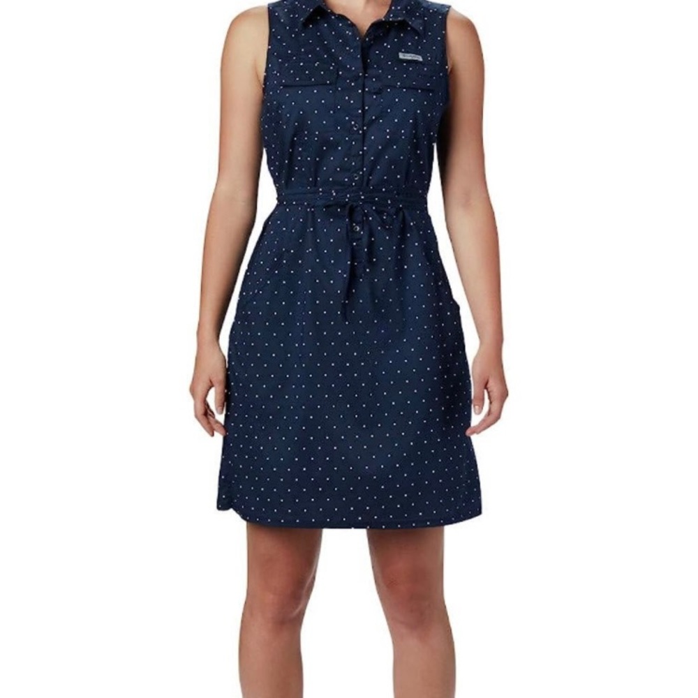 Columbia PFG Super Bonehead Navy Dress — XS